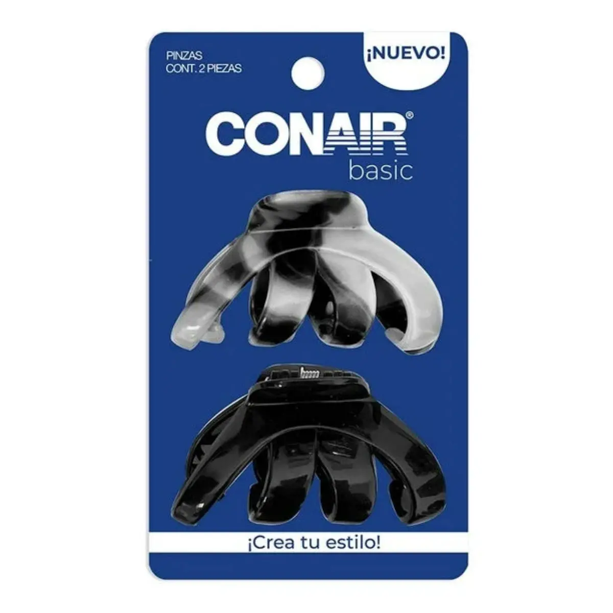 Pinzas Octopus Negro Y Gris 2 Pzas – Conair 1