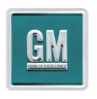 Door Jamb Decal (Gm Mark Of Excellence) Embossed Foil, Aqua, Each, New 1