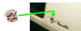 Roof Emblem Crest, 77-81 Dvl Flw, Fits Lh Or Rh, Each, Used 1