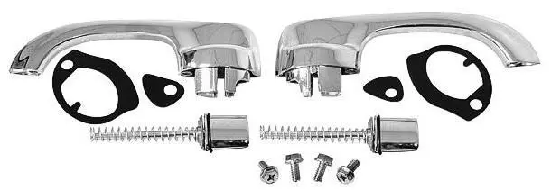 Door Handles, 65-8 Im, 2 Dr, Pair, Outside, Original, W/Btn Gasket, Repro 1