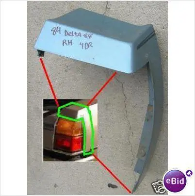 Quarter Panel Extension, Lh, 80-4 Delta, Used 1