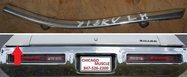 Quarter Panel Extension Molding Or Trim, Left Side, Each, Used 1