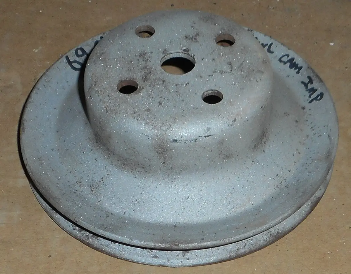 Fan Pulley, 1 Groove, Used, Ac, 69-70 Chevy 307 350 396 1