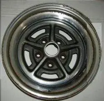 Wheel,15X7, Chrome, 71-7 Sk U, 5 Thin Spokes, 4.75" Bolt, Used 1