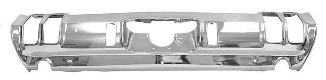 Rear Bumper, Chrome, Repro, With Exhaust Cutouts 1