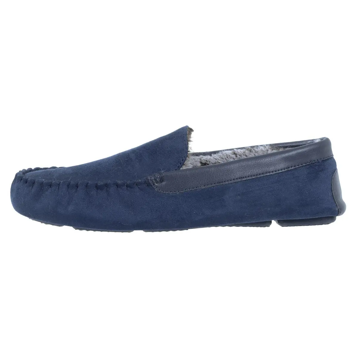 Mens Moccasin Slippers Luxury Microsuede Fur Lining Non-Slip 11