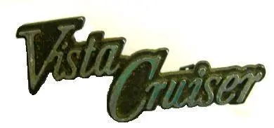 Glove Door Emblem, "Vista Cruiser", Used, 70-72 1