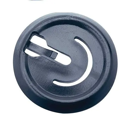 Molding Clip, Round, Black, Nylon, New, Each 1