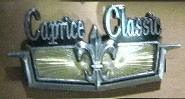Roof Emblem, Crest, Caprice Classic, Used 1