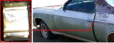 Door Molding, Next To Handle, Used, 73-77 El Camino Malibu 1
