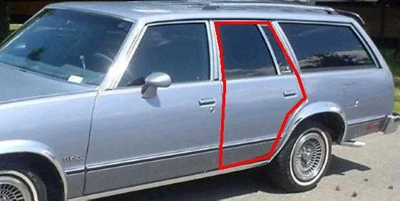 Door Weatherstrips, Rear, 78-83 Ma A 1