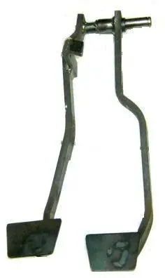 Clutch & Brake Pedals, 66-7 Nv, Repro, Pair, Less Rubber Pads 1