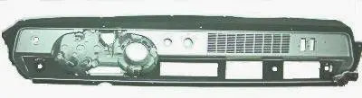 Dash Bezel, 66-7 Cu 442, Reconditioned, Plastic, Cut For Tach 1