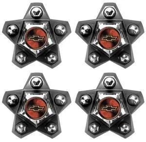Wheel Center Caps Set, Star Shaped, Repro 1