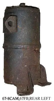 Convertible Dampener, Rear, Lh, 67-8 Ca, 67 Fb, Vibration Damp, Used 1