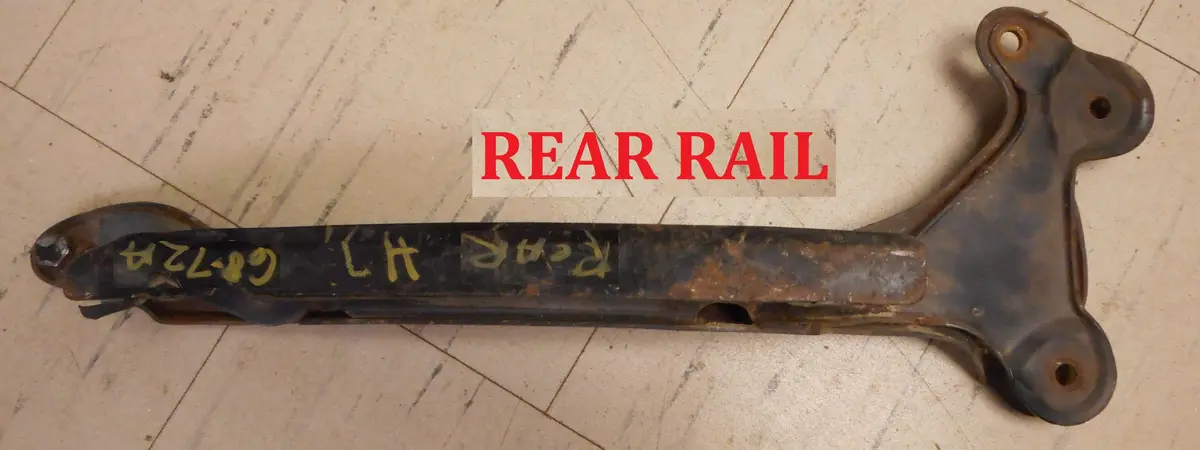 Convertible Top Frame Rail ,Left Rear ,Used 68-72 A-Body 1