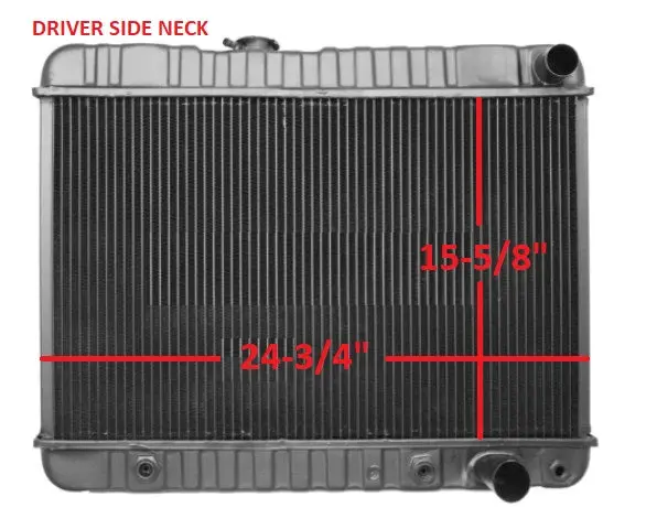 Radiator, Automatic, 4 Core, No Ac, Neck, Lh, Side, 64-65 Gto 1