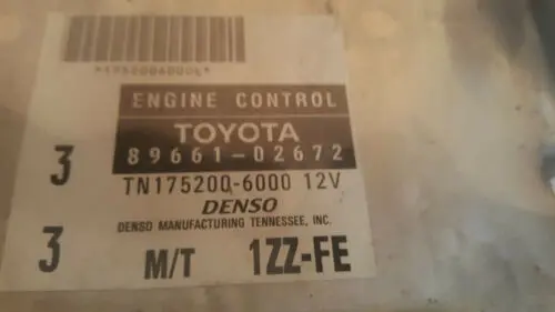 2000 Toyota Corolla Ecm Ecu 89661-02672 1