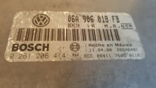 99 01 Volkswagen Jetta Ecu 2.0L At Computer Vw Golf Ecm 06A 906 018 Fb 1
