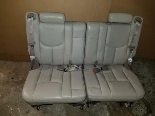 00 - 06 Chevy Tahoe Yukon Escalade Tan Leather 3Rd Third Row Split Seat Seats 1