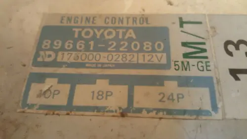 85 86 Toyota Supra Engine Ecm Electronic Control Module 89661-22080 1