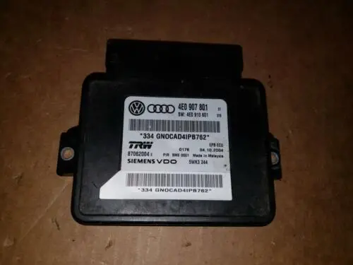 03 - 09 Audi A8 4.2 Electromagnetic Emergency Parking Brake Module Oem 4E0907801 1