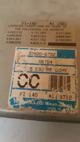 00 Suzuki Grand Vitara Engine Control Computer Ecm 33920-67D20 1