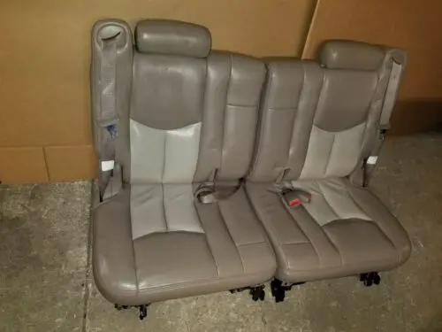 00 - 06 Tahoe Yukon Denali Escalade 2 Tone Tan Leather 3Rd Row Split Seats Seat 1