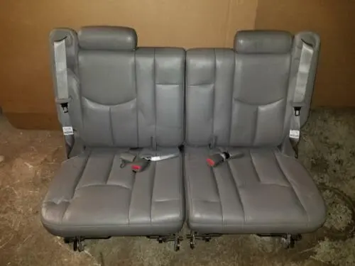 01 - 06 Chevy Tahoe Yukon Escalade Gray Leather 3Rd Third Row Split Seats Seat 1