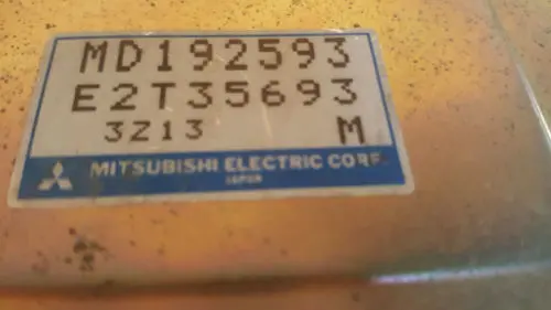 94 Dodge Stealth 3.0 V6 Mitsubishi 300Gt Ecm Ecu Engine Computer Pcm Md192593 1