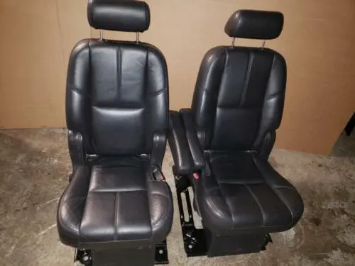 07 08 - 14 Yukon Xl Escalade Esv Suburban 2Nd Row Seats Black Leather Seat 1
