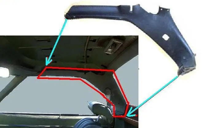 Headliner Trim,Right Corner, Used 73-7 Elcamino 1