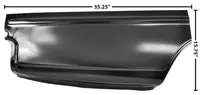 Quarter Patch Panel, Right, Lower, Rear, 66-67 Nova 1
