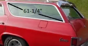 Wagon Quarter Glass ,Left Used 68-72 A-Body 1
