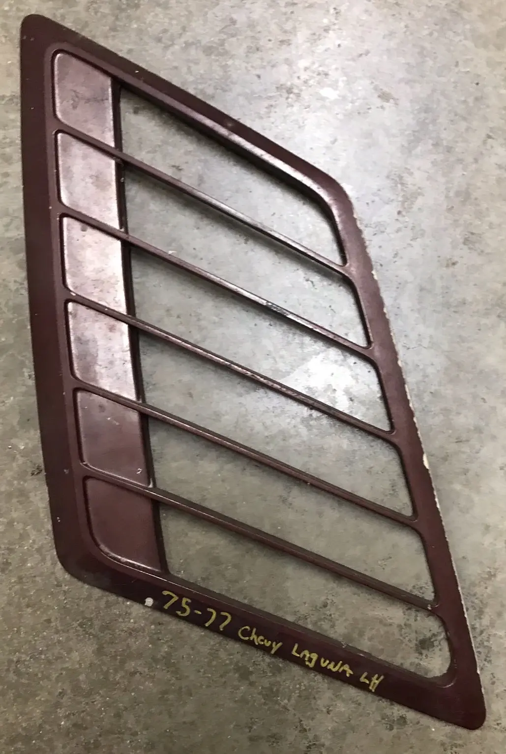 Quarter Window Louver, Lh, 74-6 Laguna, Used 1