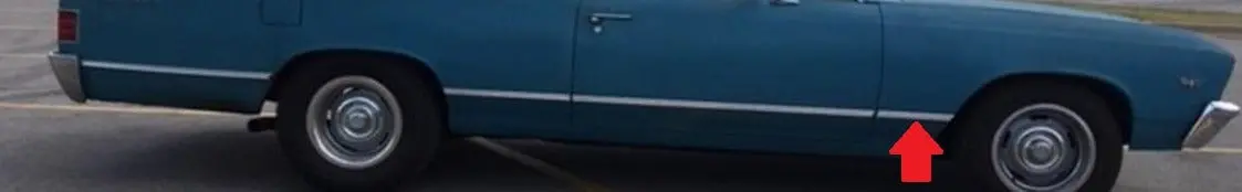 Fender Molding ,Right Lower New 67 Chevelle 1