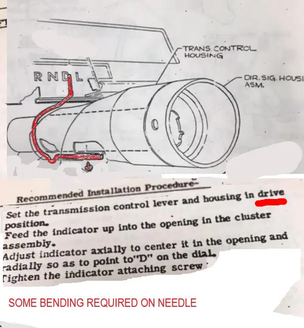 Shift Indicator Needle ,Used 67 Chevelle 1