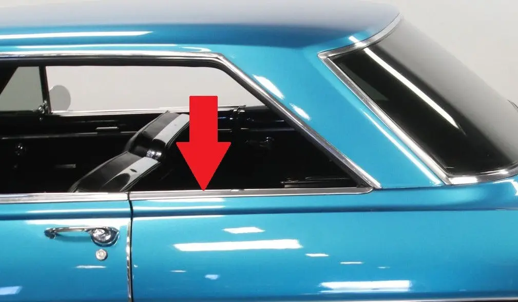 Quarter Sill Molding ,Coup Left Used 62-65 Nova 1