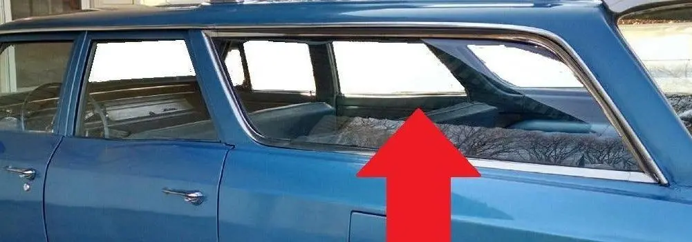Wagon Quarter Glass ,Left Used 66 67 A-Body 1