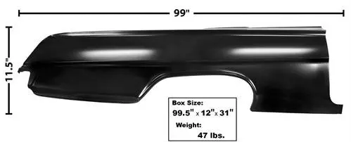 Quarter Panel ,Full Right,New 62 Impala Hardtop 1