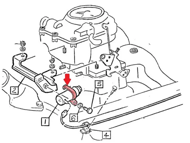 Idle Stop Solenoid Clamp ,Used 68-70 Chevy 1