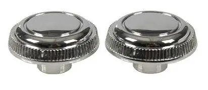 Radio Knobs, Outer, Chrome ,New Pair 67 68 Some Chevy 1