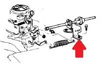 Throttle Cable Bracket, V8, 72-73 Firebird Ta 1