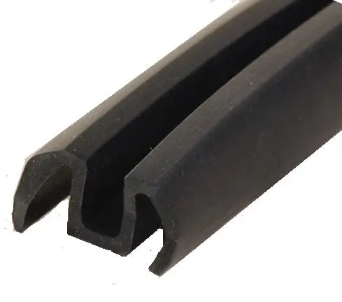 Glass Rubber Channel ,1/4" New M Shaped 1
