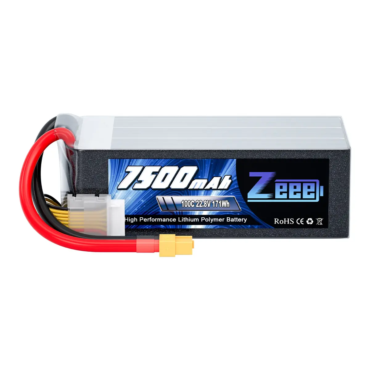 Zeee 6S Lipo Battery 7500Mah 22.8V 100C With Xt60 Connector Soft Pack Rc Battery For Rc Car Truck Rc Airplane Helicopter Quadcopter Boat 1