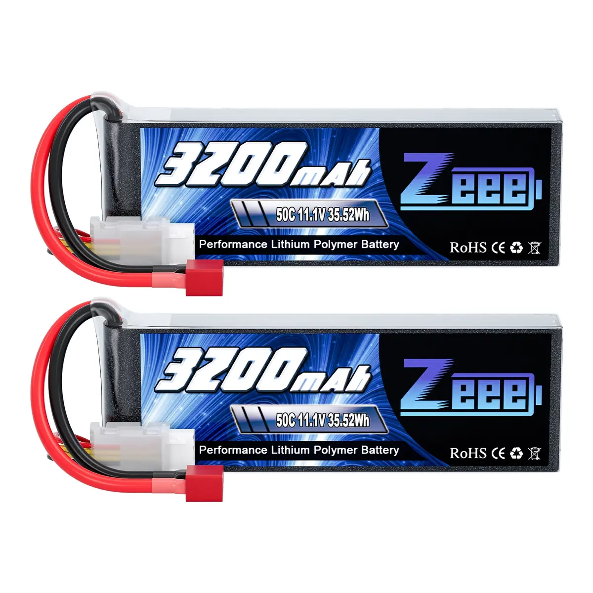 Zeee 3S Lipo Battery 3200Mah 11.1V 50C Soft Case With Deans T Connector For Rc Car Rc Truck Rc Models(2 Pack) 1