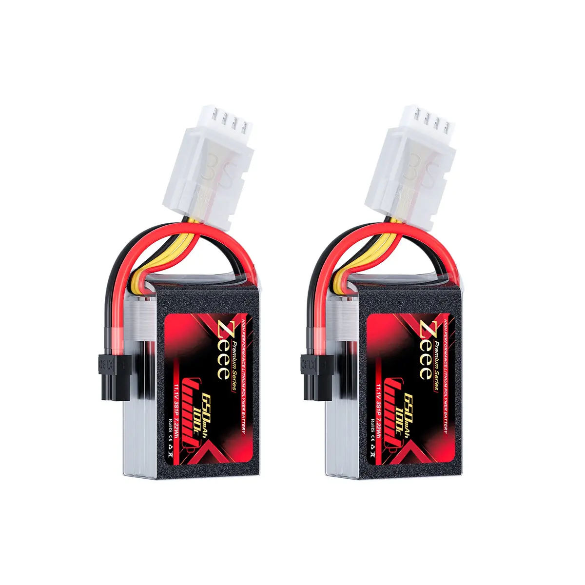 Zeee Premium Series 3S Lipo Battery 650Mah 11.1V 100C Soft Case With Xt30 Plug For Rc Car Rc Models(2 Pack) 1