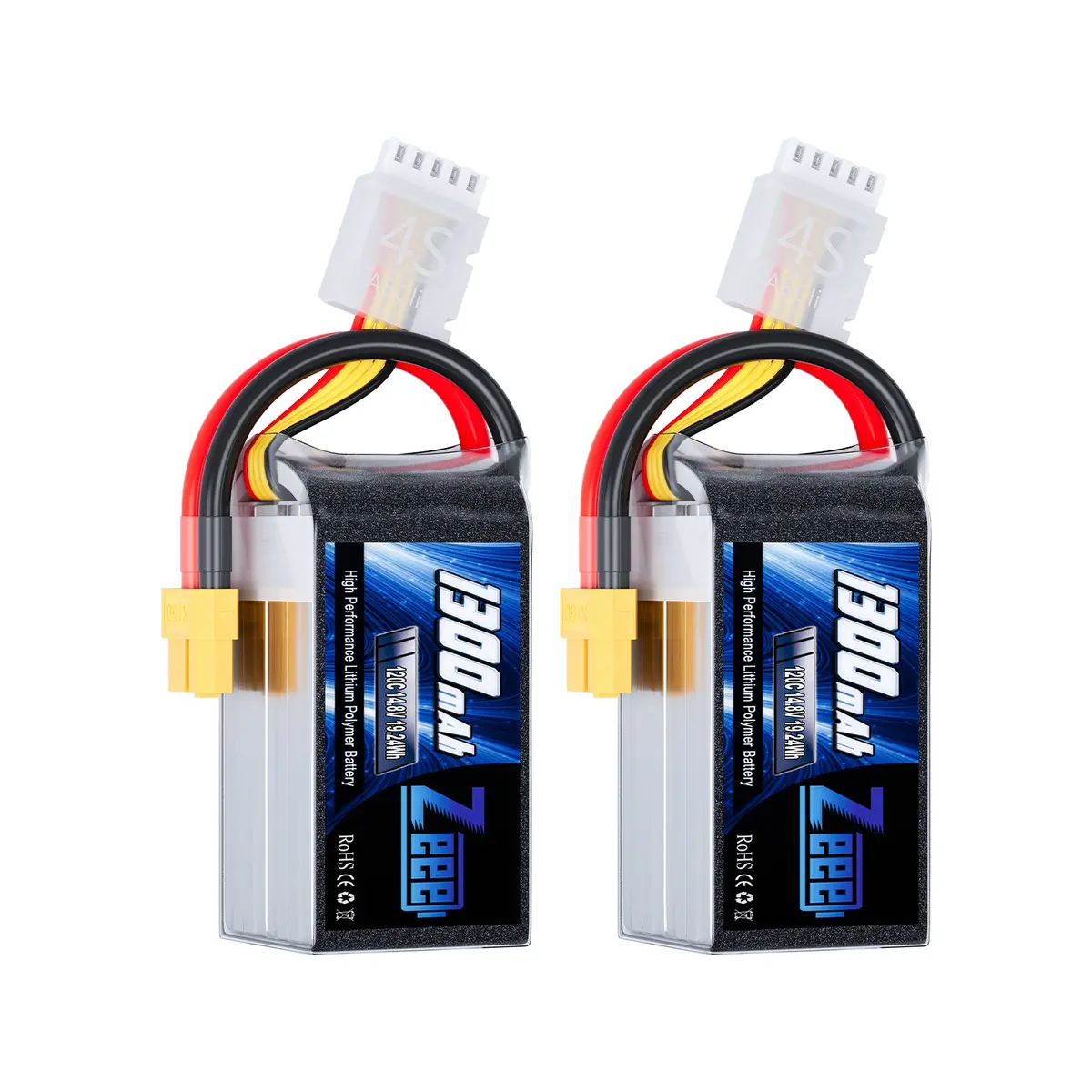 Zeee 4S Lipo Battery 1300Mah 14.8V 120C Graphene Battery With Xt60 Plug For Airplane Rc Car Rc Models(2 Pack) 1