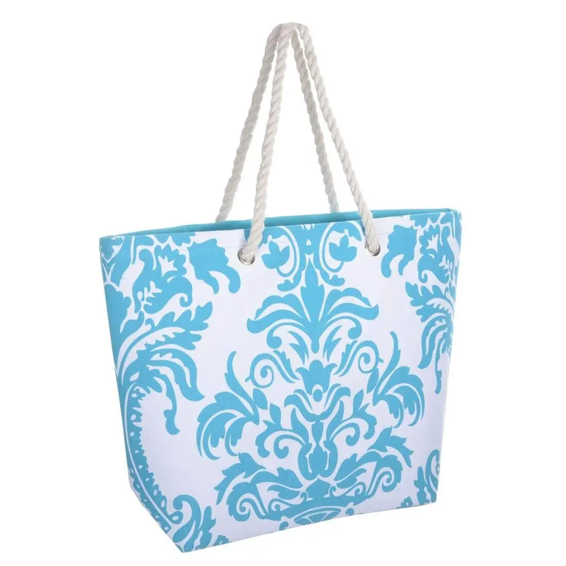 Womens Floral Canvas Beach Shoulder Bag Shopping Tote (Slight Seconds) 2
