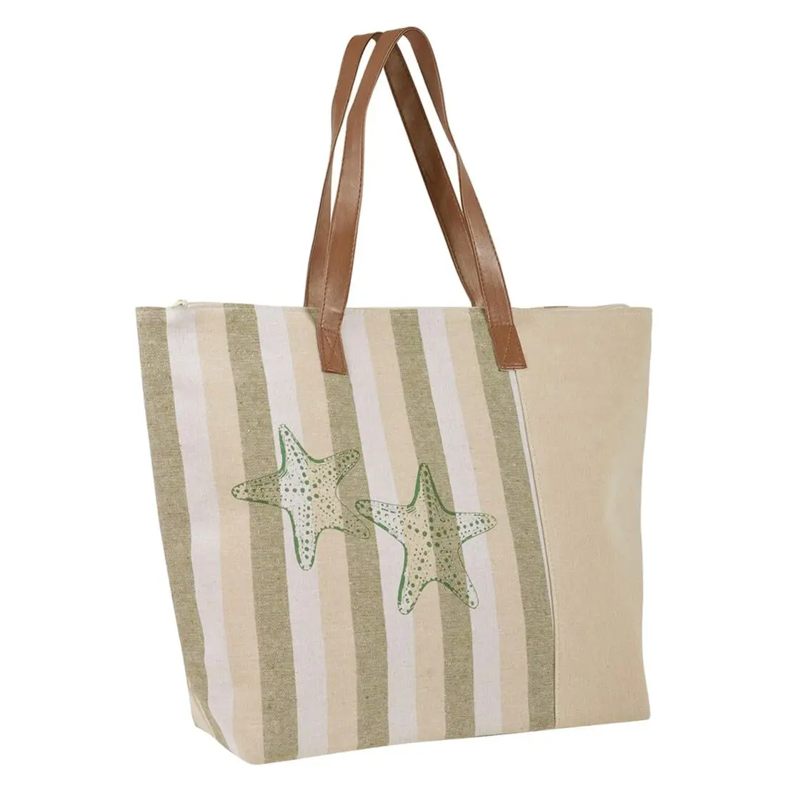 Womens Starfish Canvas Beach Shoulder Bag Shopping Tote 1